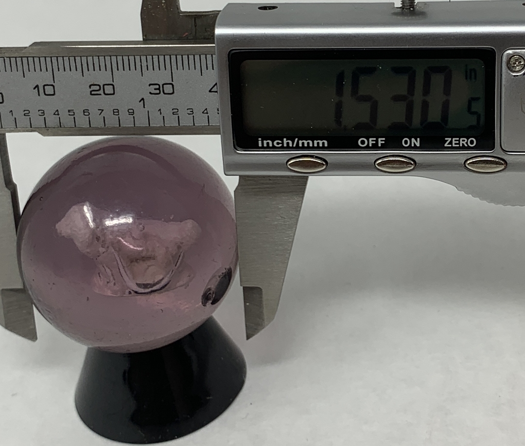 Antique Purple Sulphide Dog Marble - Nice Purple Tone - 1 5/8